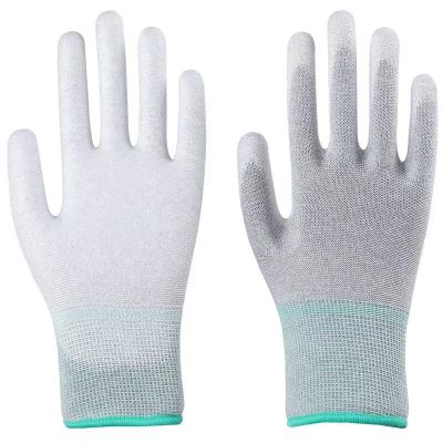 FR0304 ESD PU Plam coating Gloves